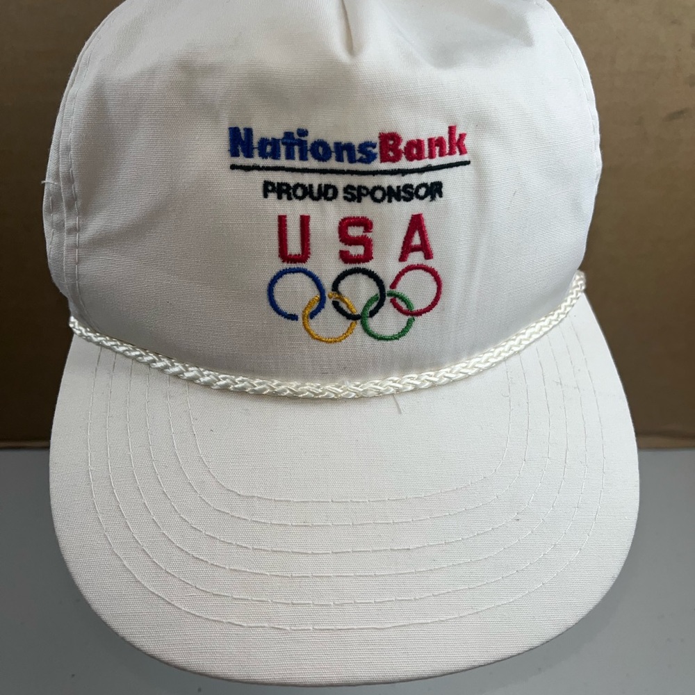 Nations Bank 1992 Summer Olympics Barcelona Sponsor Strap Adjustable vintage - Picture 2 of 6